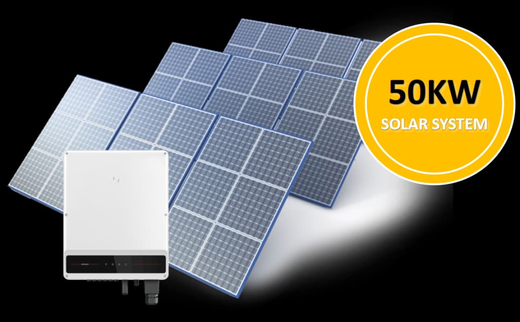 Example 50 kW commercial solar installation
