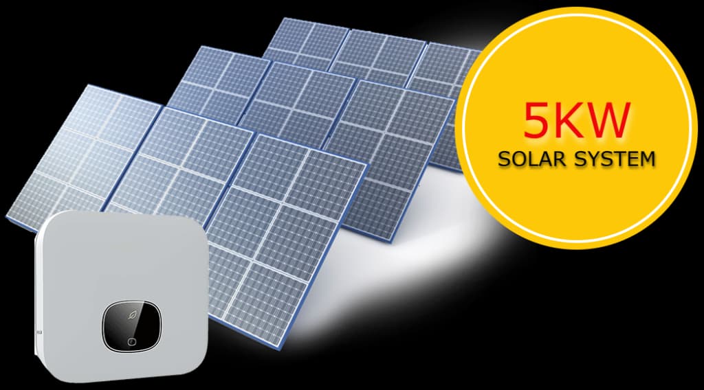 Example 5 kW residential rooftop solar installation